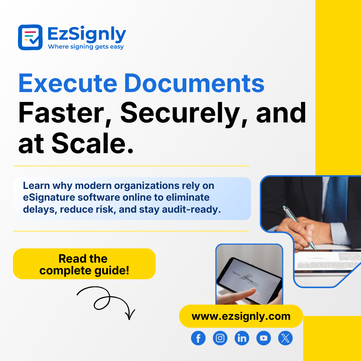 Get Secure, Fast & Digital: The Power of Online eSignature Software with Ezsignly