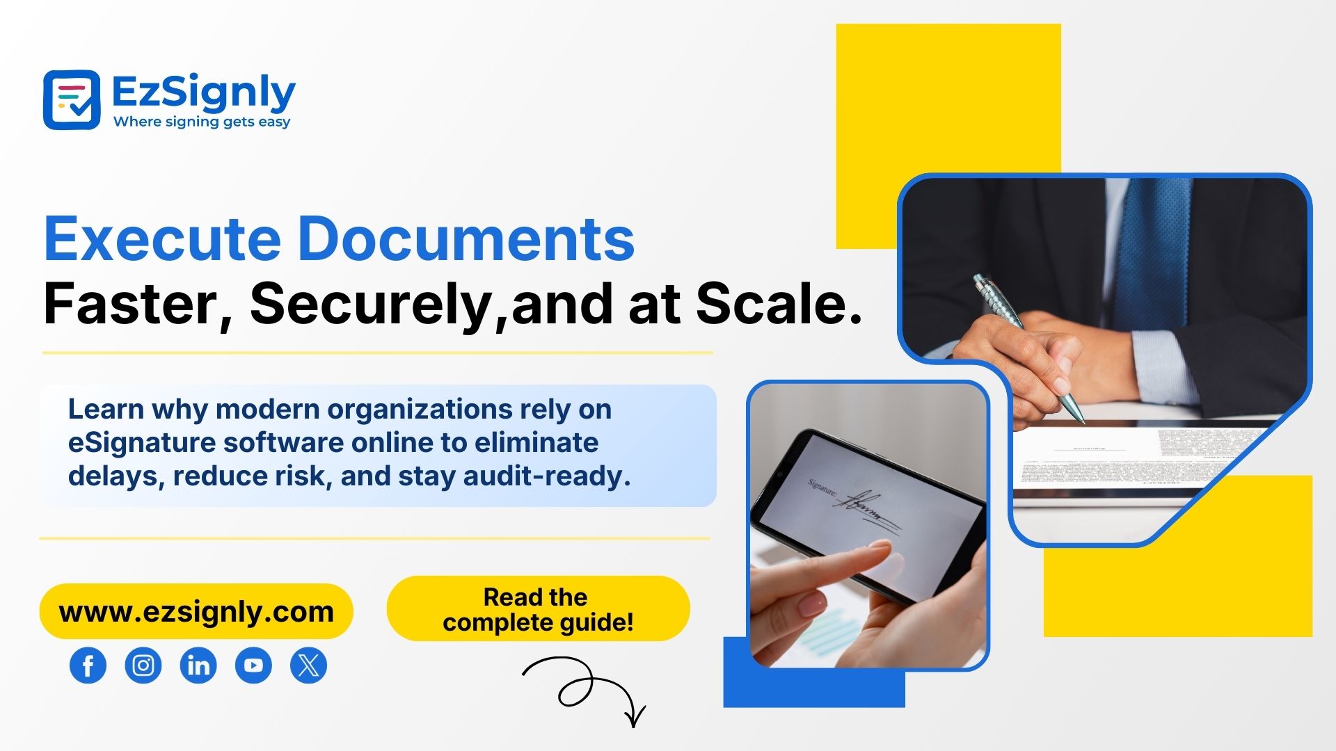 Get Secure, Fast & Digital: The Power of Online eSignature Software with Ezsignly