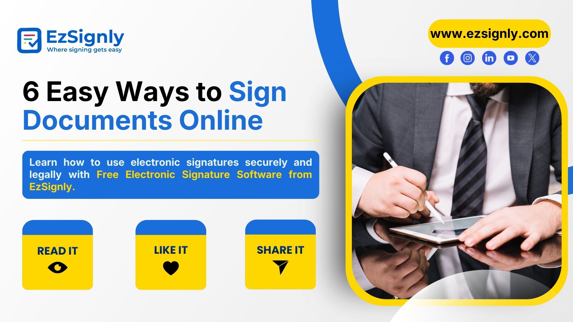 How to Use an Electronic Signature: 6 Easy & Secure Methods | EzSignly Blog