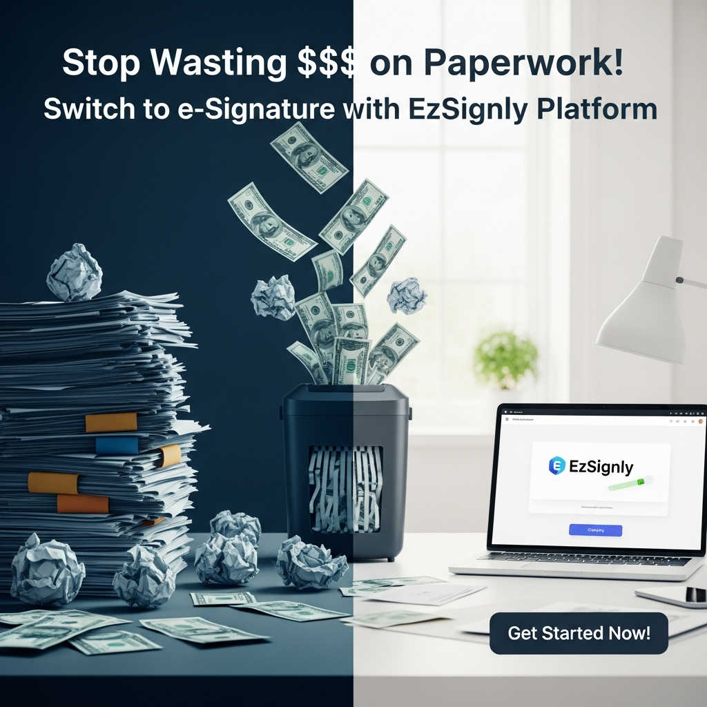 Stop Wasting $$$ on Paperwork! Switch to e-Signature with EzSignly Platform