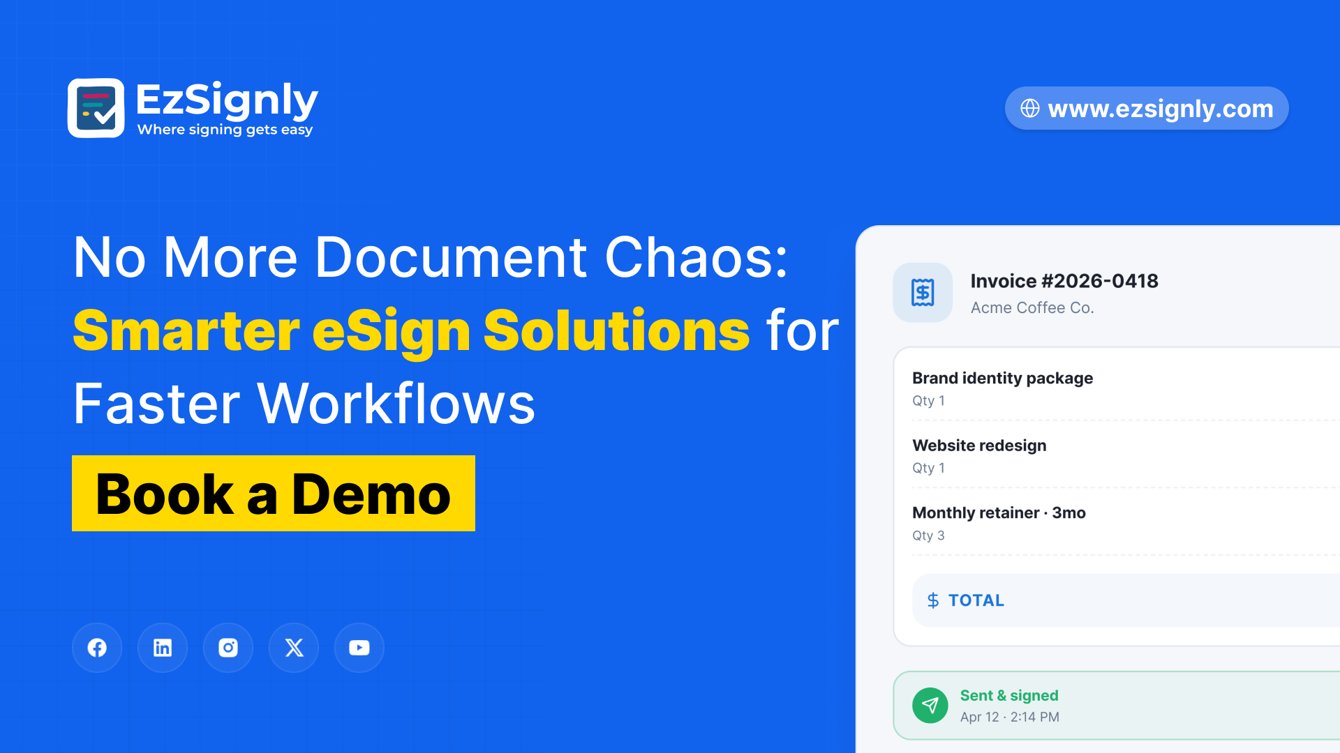 No More Document Chaos: Smarter eSign Solutions for Faster Workflows — Book a Demo