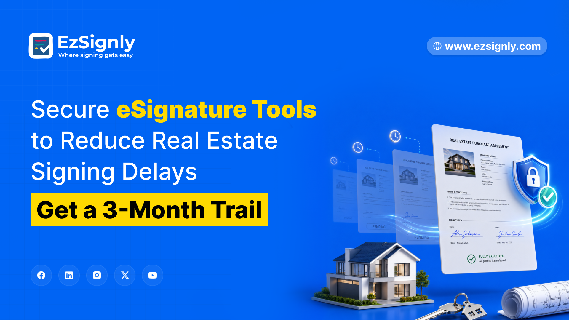 Secure eSignature Tools to Reduce Real Estate Signing Delays – Get a 3-Month Trial