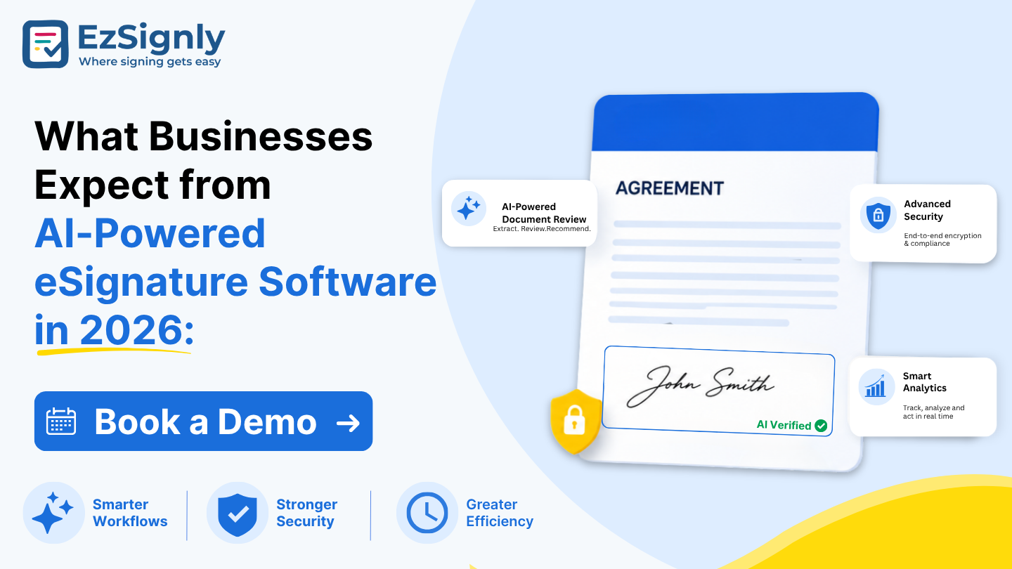What Businesses Expect from AI-Powered eSignature Software in 2026: Book a Demo