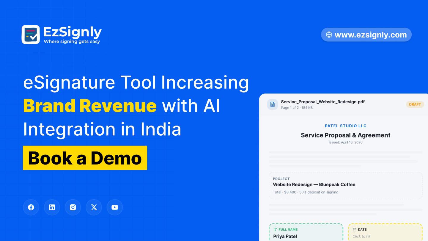 eSignature Tool Increasing Brand Revenue with AI Integration in India: Book a Demo
